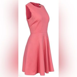 Rebecca Taylor peach textured fit and flare dress, size 0, sleeveless (J)